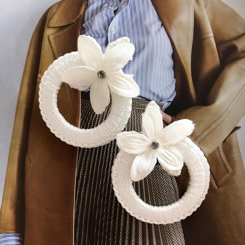 Beautiful pair of hand made earrings